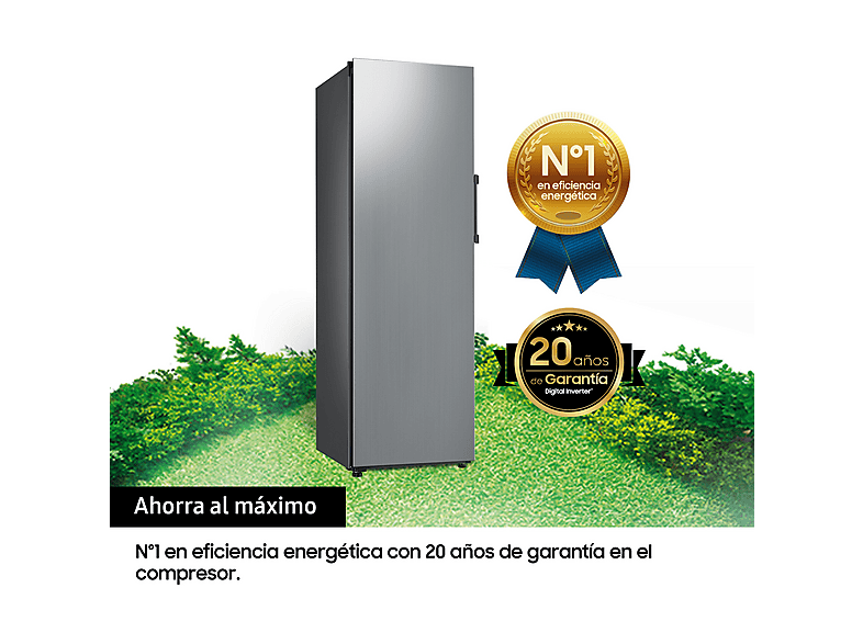 SAMSUNG RZ32A7485S9/EF — Congelador vertical, 191,2 cm, Inox, 323 l, vista 3