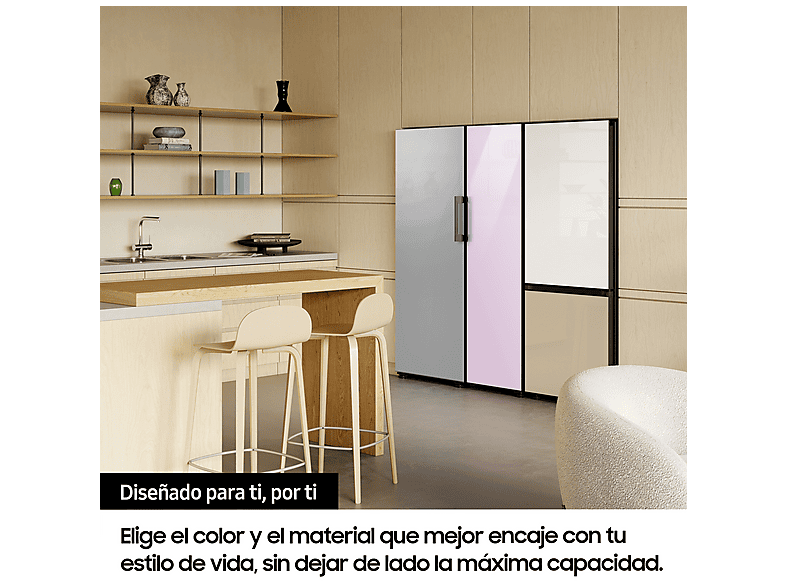 SAMSUNG RZ32A7485S9/EF — Congelador vertical, 191,2 cm, Inox, 323 l, vista 4