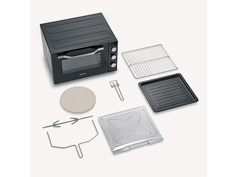 SEVERIN TO 2073 — Horno de sobremesa, 2200 W, 60 l, negro, vista 4