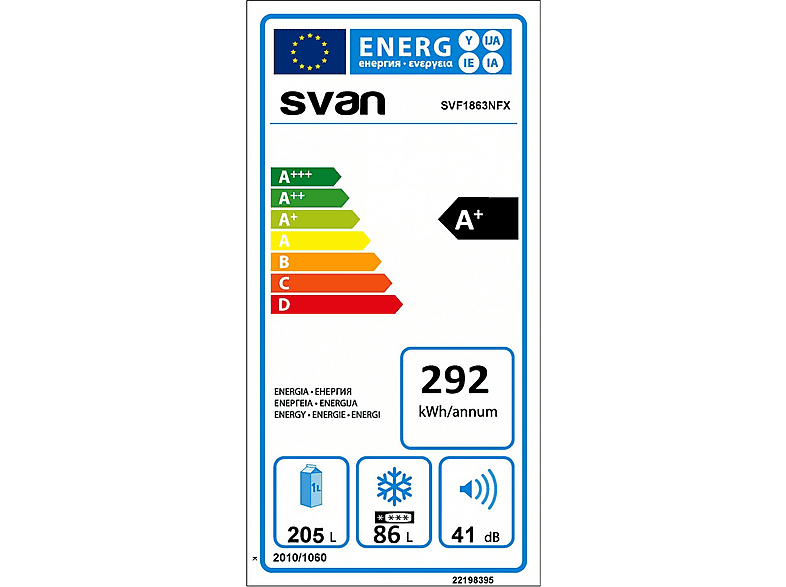 SVAN SVF1863NFX — Frigorífico Combinado, Altura 1860 mm, Inox, Capacidad 295 l, vista 4