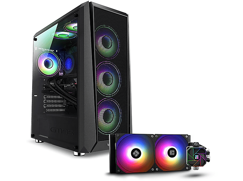 PC RACING Equinox — PC Gaming, 64 GB RAM, 2 TB SSD, Negro, AMD Ryzen™ 5 7600X