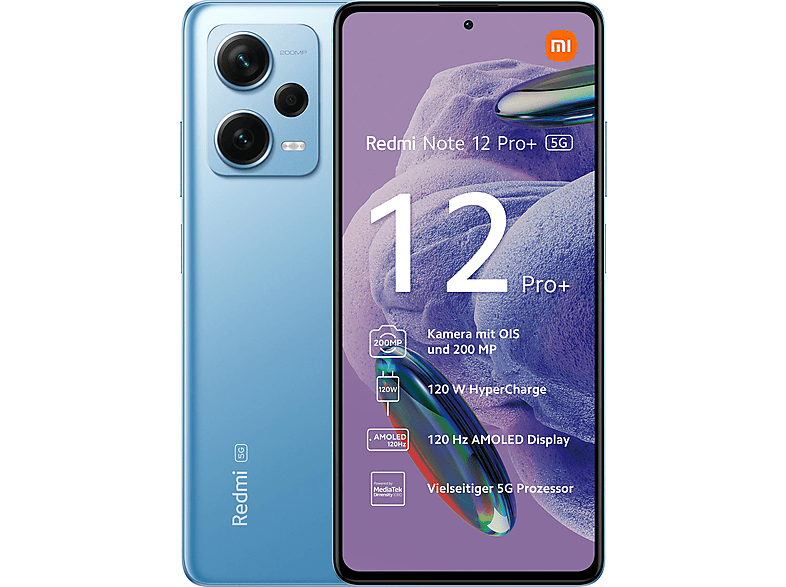 XIAOMI REDMI NOTE 12 PRO + 6.67P/5G/8N/8+256GB/BL — Smartphone, Azul, 8 GB RAM, 6,67" AMOLED FHD+ 120Hz, 5000 mAh