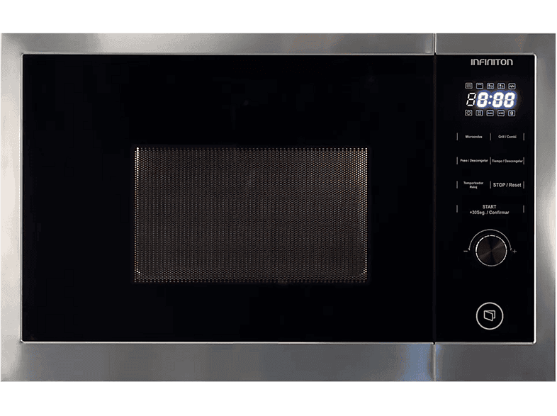 INFINITON IMW-DD2S — Microondas integrable, 1000 W, Inox, - potencia, 25 l