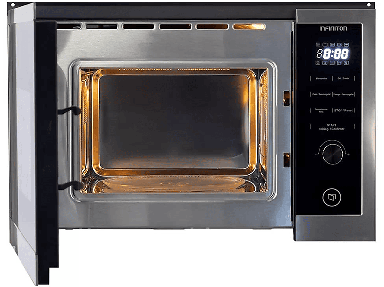 INFINITON IMW-DD2S — Microondas integrable, 1000 W, Inox, - potencia, 25 l, vista 2