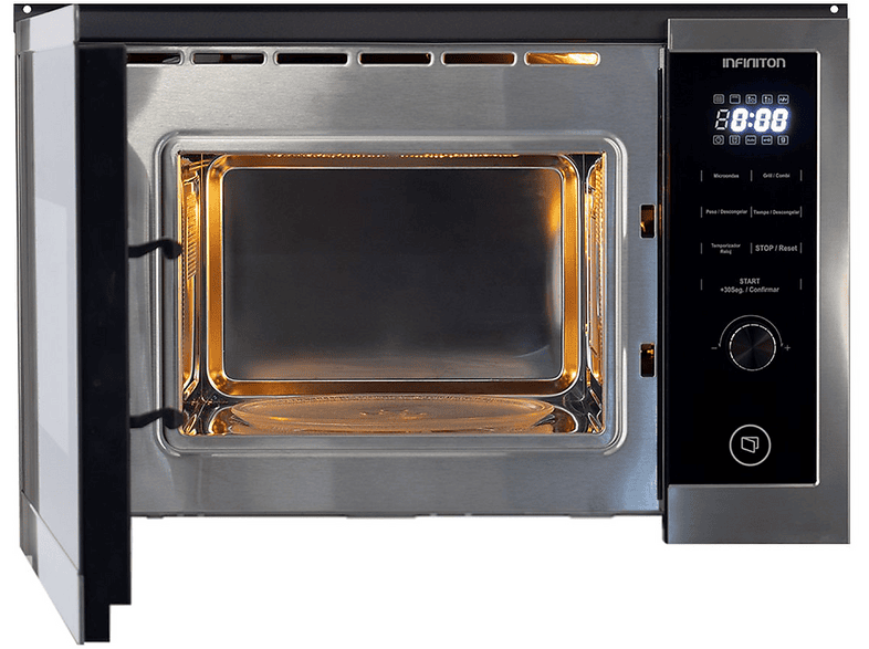INFINITON IMW-DD2S — Microondas integrable, 1000 W, Inox, - potencia, 25 l, vista 3