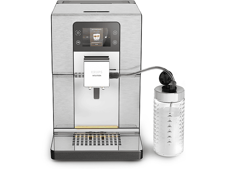 KRUPS EA877D INTUITION EXPERIENCE + — Cafetera superautomática, 1550 W, Metal, 15 bar, 2 tazas
