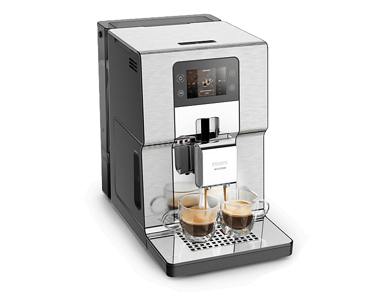 KRUPS EA877D INTUITION EXPERIENCE + — Cafetera superautomática, 1550 W, Metal, 15 bar, 2 tazas, vista 4