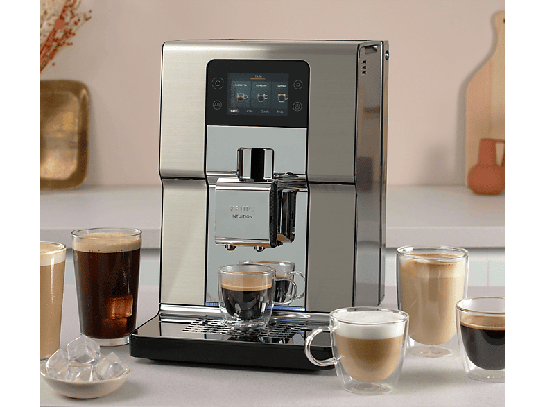 KRUPS EA877D INTUITION EXPERIENCE + — Cafetera superautomática, 1550 W, Metal, 15 bar, 2 tazas, vista 6