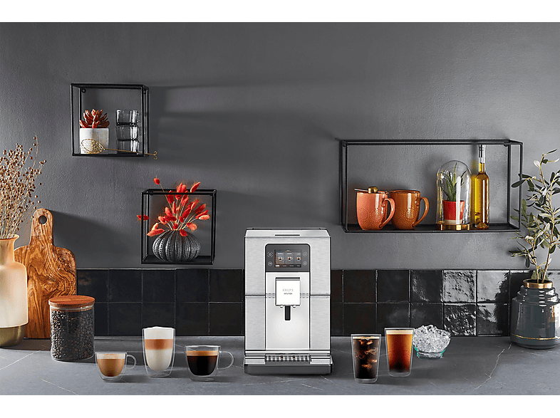 KRUPS EA877D INTUITION EXPERIENCE + — Cafetera superautomática, 1550 W, Metal, 15 bar, 2 tazas, vista 7