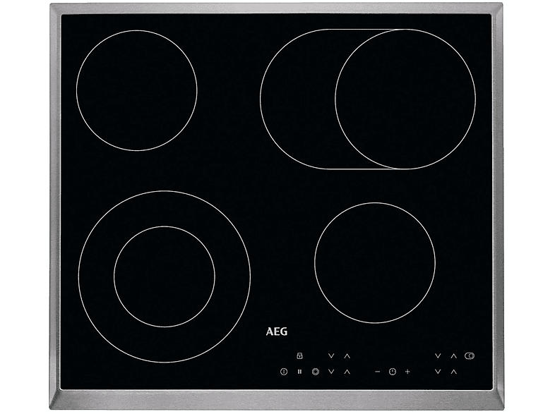 AEG HK634060XB — Placa de vitrocerámica, 576 mm, Negro, 4 zonas
