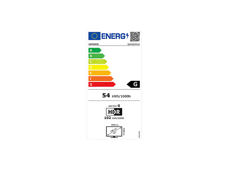 SAMSUNG GU43AU7199UXZG — TV LED 43", Negro, UHD 4K, Smart TV, DVB-T2 (H.265), vista 5