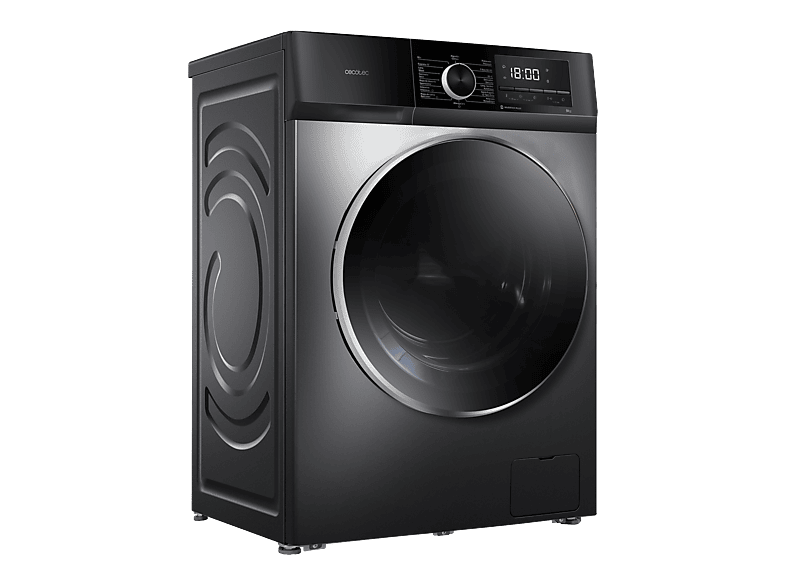 CECOTEC 2469 - BOLERO DRESSCODE 9500 INVERTER STEEL A — Lavadora carga frontal, 9 kg, 16 programas, 1400 rpm, vista 4