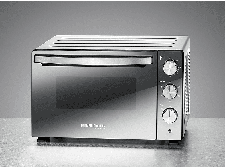 ROMMELSBACHER BGS 1500 — Mini horno, 1.500 W, 30 l, negro, plateado, vista 6