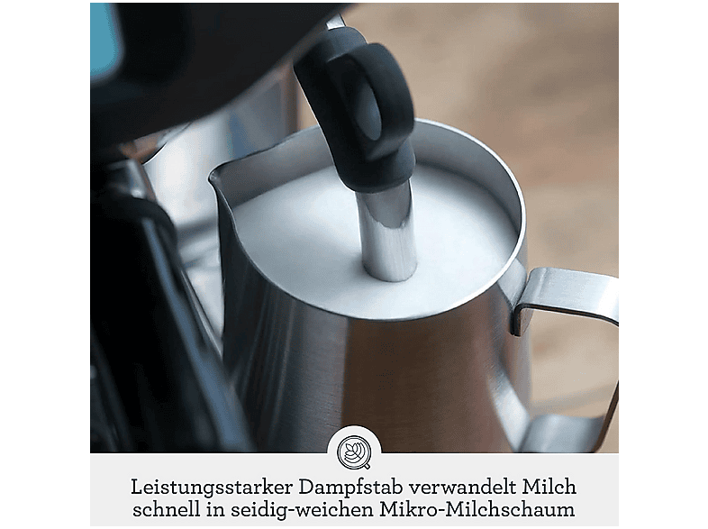 SAGE the Barista Pro — Cafetera express, 1650 W, Negro, 15 bar, 480 ml, vista 4