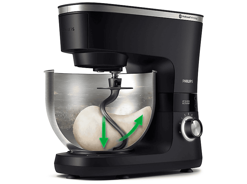 PHILIPS HR7962/01 — Robot de cocina, 1000 W, Negro, 5,5 l, vista 8