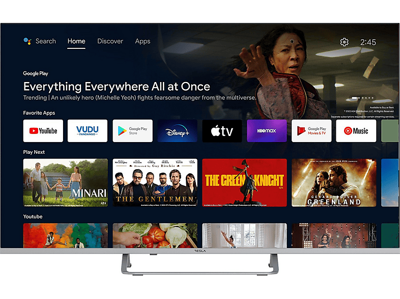 TESLA 50E635SUS/ANDROID — TV LED 50", Plata, UHD 4K, ARM cortex - quad core A53 @ 1500MHz, Smart TV