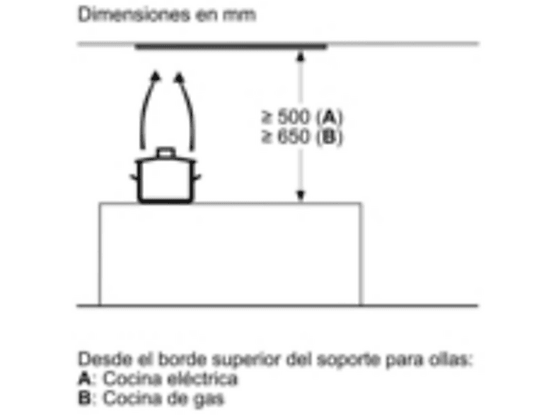 BALAY 3BD866MN — Campana decorativa, 3 velocidades, 620 m³/h, 600 mm, Negro opaco, vista 8