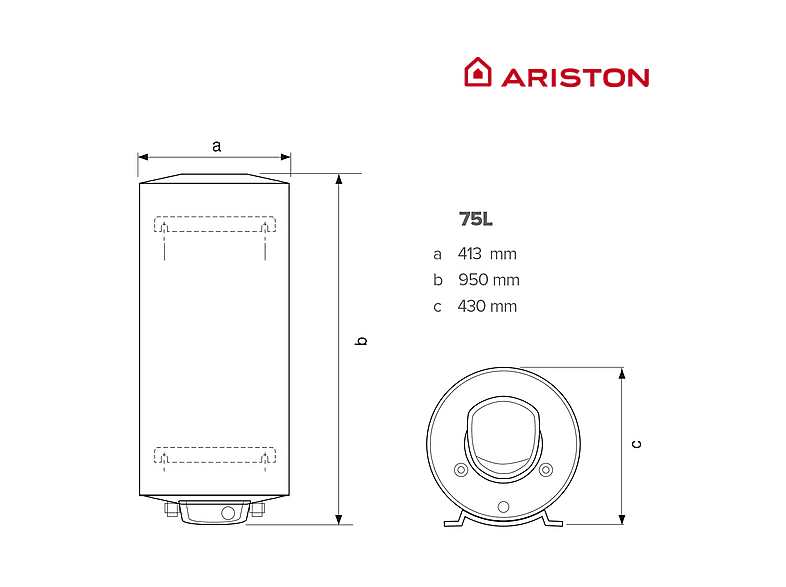 ARISTON — Termo Eléctrico, Blanco, FLECK BON 75 ARISTON, 75 l, vista 6