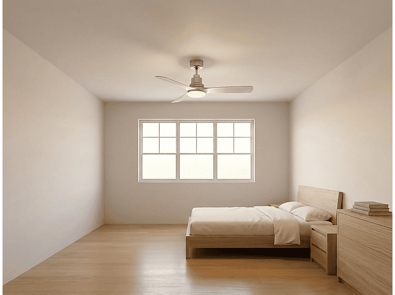 PURLINE MadeiraD166C04LED64552 — Ventilador de techo, 18 W, 6 velocidades, Plata, vista 7