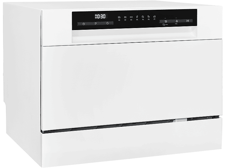 EXQUISIT GSP206-030D — Lavavajillas compacto, 6 servicios, 7 programas, 55 cm, Blanco, vista 3