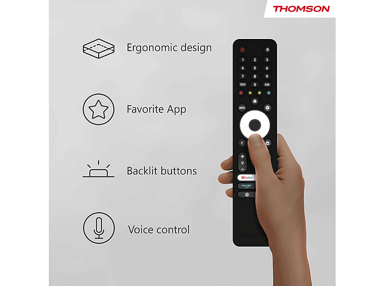THOMSON 43QA2S13 — TV QLED 43", Negro, UHD 4K, Smart TV, DVB-T2 (H.265), vista 4