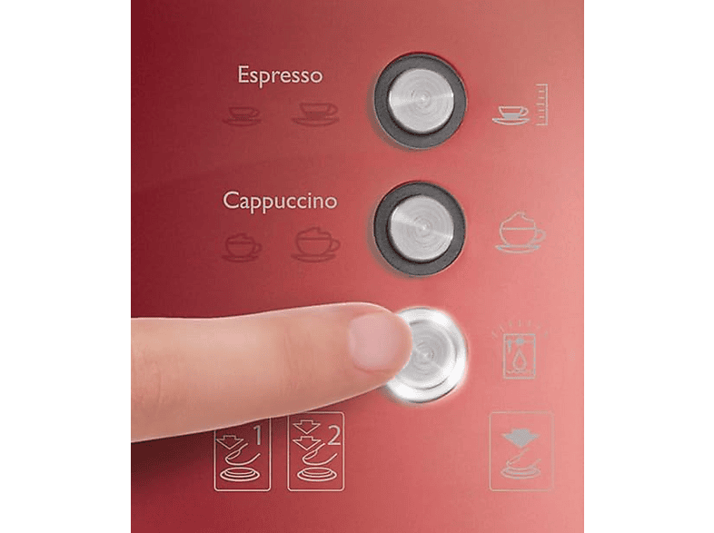 BREVILLE VCF046X - PRIMA LATTE I — Cafetera express, 1050 W, Rojo, 15 bar, 1 tazas, vista 4