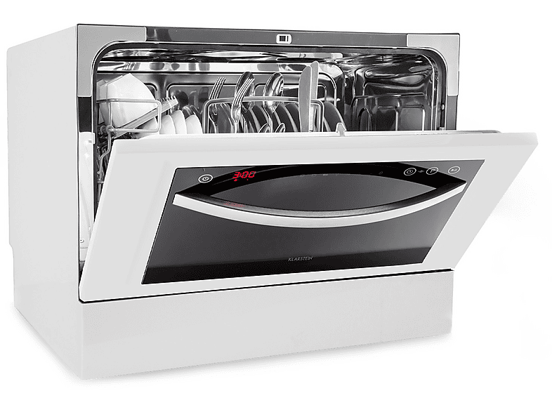 KLARSTEIN Havasia UV 6 Luminance — Lavavajillas compacto, 7 programas, 55 cm, Blanco