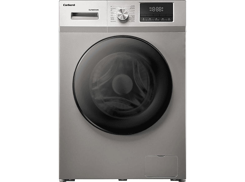 CORBERO CLT805XVIN — Lavadora carga frontal, 8 kg, 16 programas, Gris