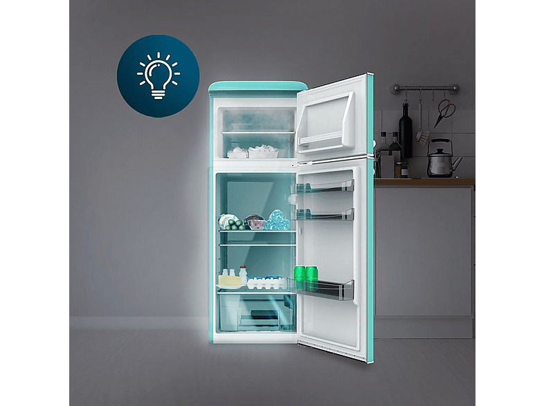 CECOTEC Bolero CoolMarket 2D Origin 215 Green E — Frigorífico dos puertas, Altura 155 cm, Verde, vista 4