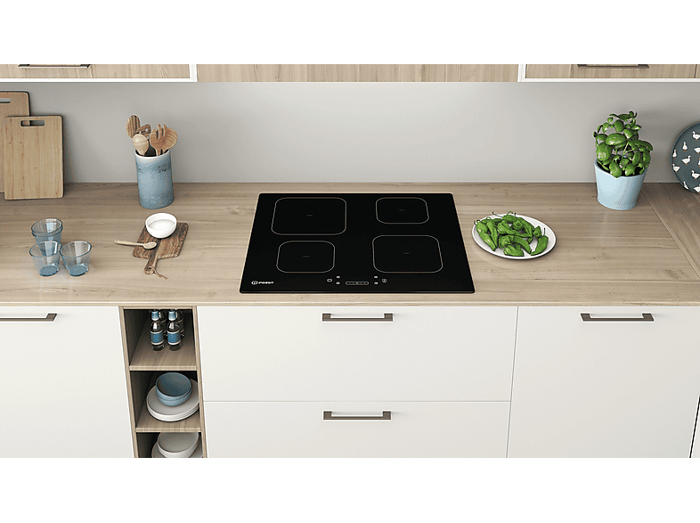 INDESIT 8050147589847 — Placa de inducción, 590 mm, Negro, 4 zonas, vista 8