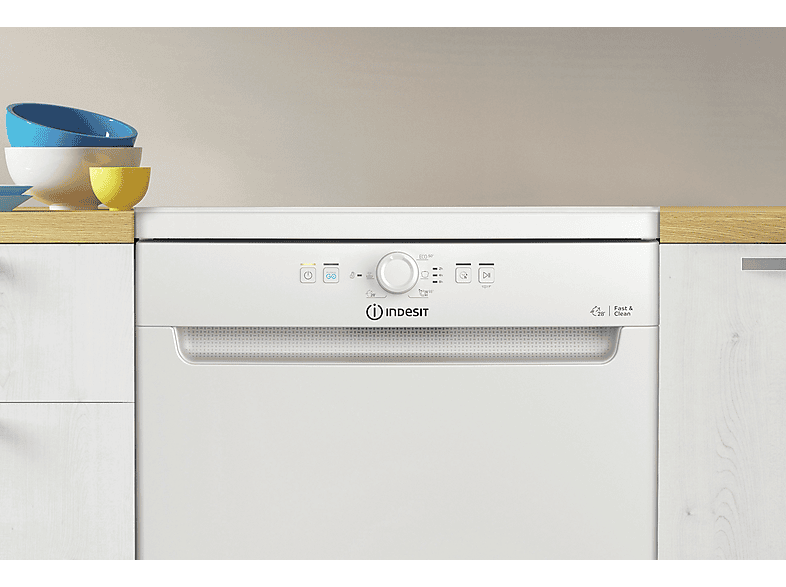 INDESIT 8050147662762 — Lavavajillas libre instalación 60 cm, 14 servicios, 6 programas, 60,0 cm, Inox, vista 4