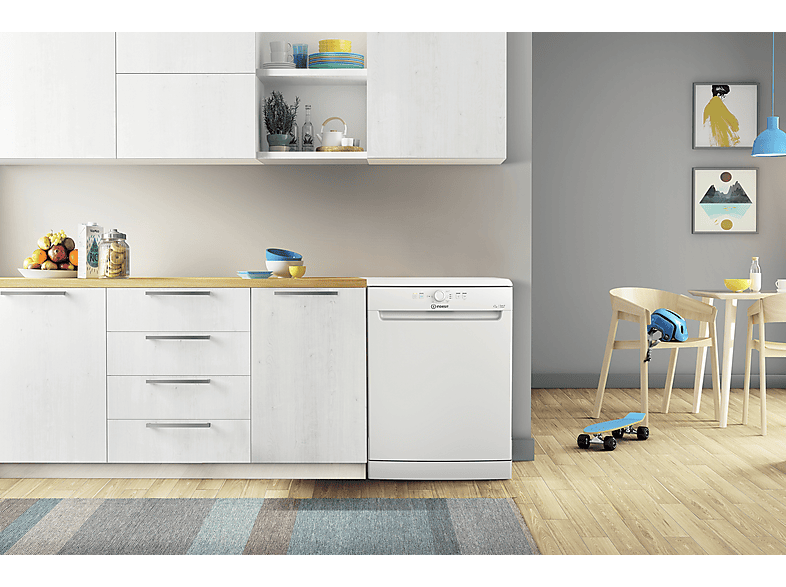 INDESIT 8050147662762 — Lavavajillas libre instalación 60 cm, 14 servicios, 6 programas, 60,0 cm, Inox, vista 6