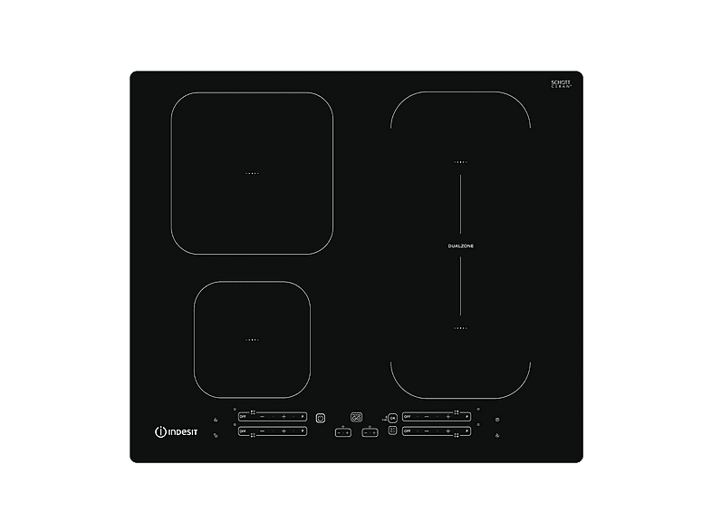 INDESIT 869991583110 — Placa de inducción, 59 cm, Negro, 4 zonas