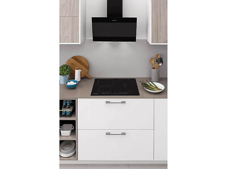INDESIT 869991583110 — Placa de inducción, 59 cm, Negro, 4 zonas, vista 3