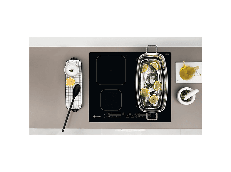 INDESIT 869991583110 — Placa de inducción, 59 cm, Negro, 4 zonas, vista 6