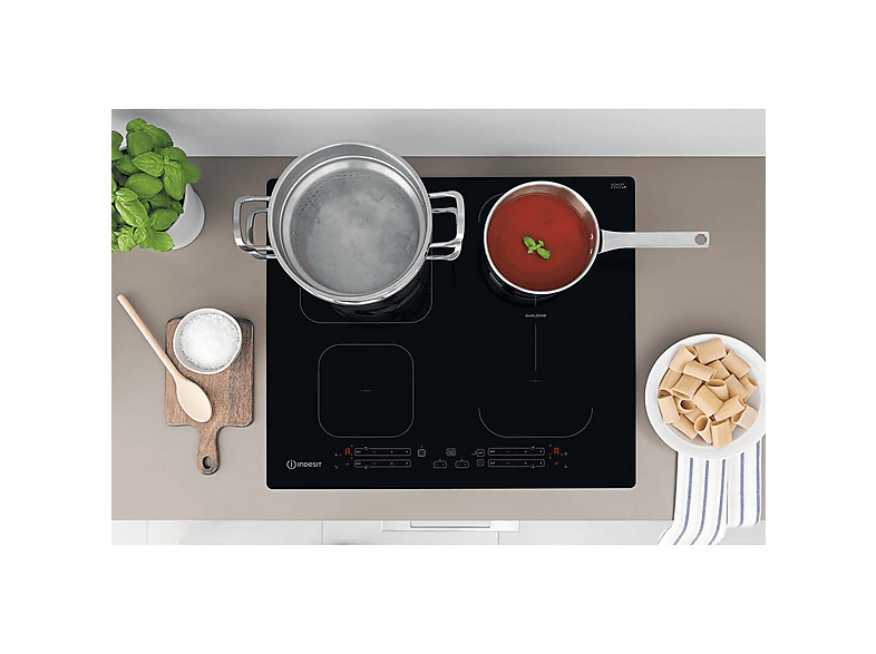 INDESIT 869991583110 — Placa de inducción, 59 cm, Negro, 4 zonas, vista 8