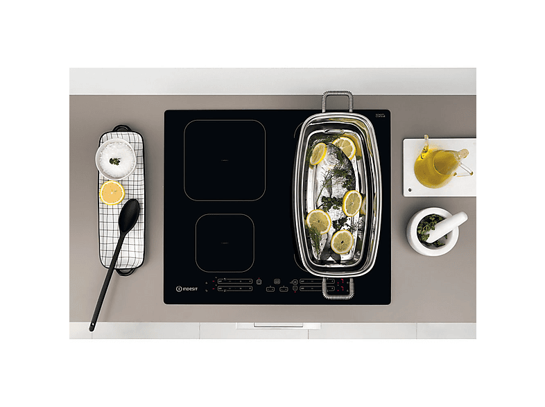 INDESIT 869991583110 — Placa de inducción, 59 cm, Negro, 4 zonas, vista 9