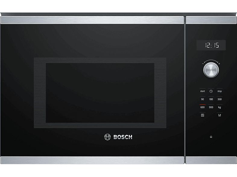 BOSCH BFL554MS0 — Microondas integrable, 900 W, Inox, 5 potencia, 25 l