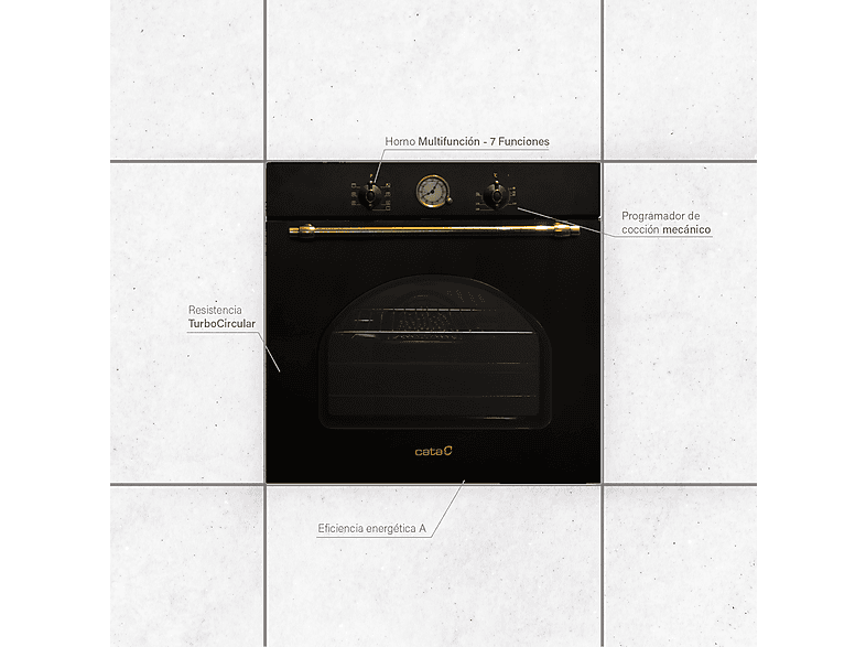 CATA 07035409 — Horno multifunción, Integrable, Hidrolítica, 59,6 cm, Negro, vista 4