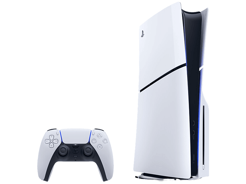 SONY Slim edición estándar — PS5, 1 TB, Blanco, 1 mando, Chasis D