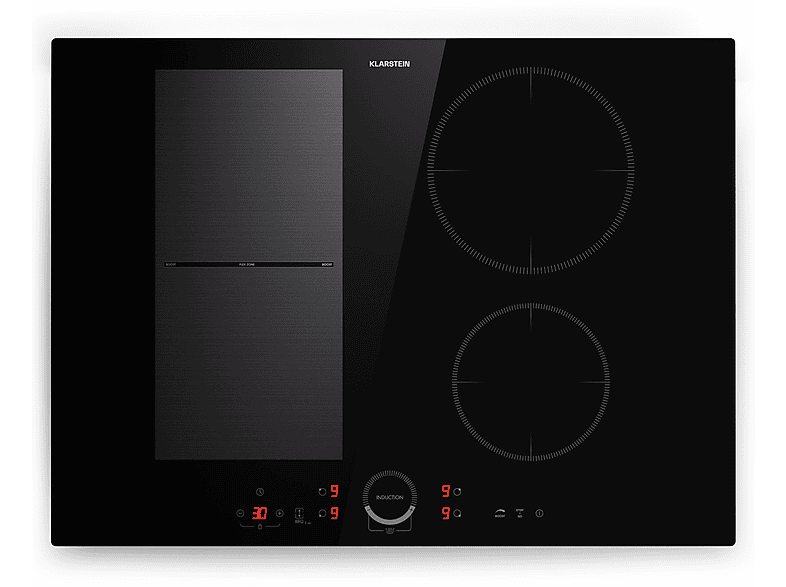 KLARSTEIN Delicatessa 70 Hybrid — Placa de inducción, 70 cm, Negro, 4 zonas