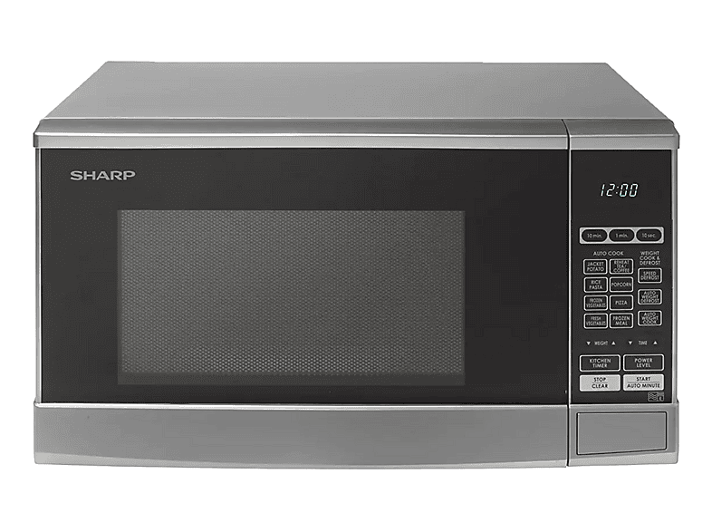 SHARP R270S — Microondas, 800 W, Plata, 10 potencia, 20 l