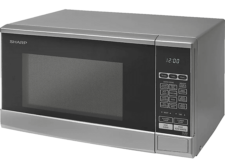 SHARP R270S — Microondas, 800 W, Plata, 10 potencia, 20 l, vista 2
