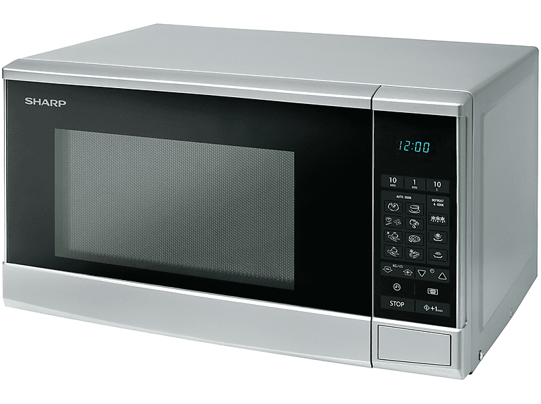 SHARP R270S — Microondas, 800 W, Plata, 10 potencia, 20 l, vista 5