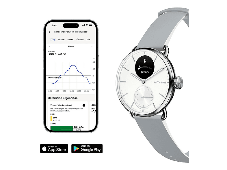 WITHINGS 56837 — Smartwatch, Blanco, Acero inoxidable, vista 7