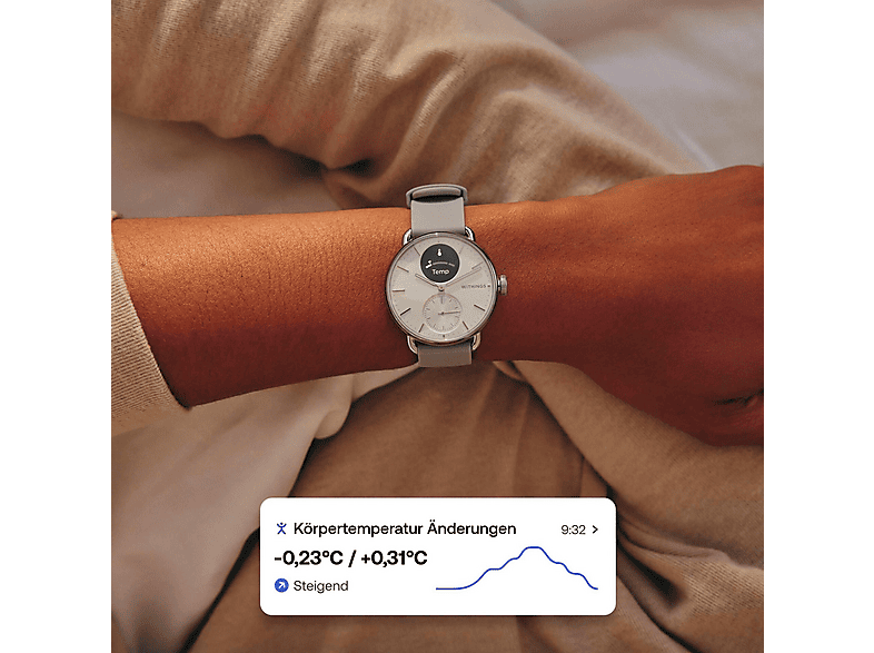 WITHINGS 56837 — Smartwatch, Blanco, Acero inoxidable, vista 9