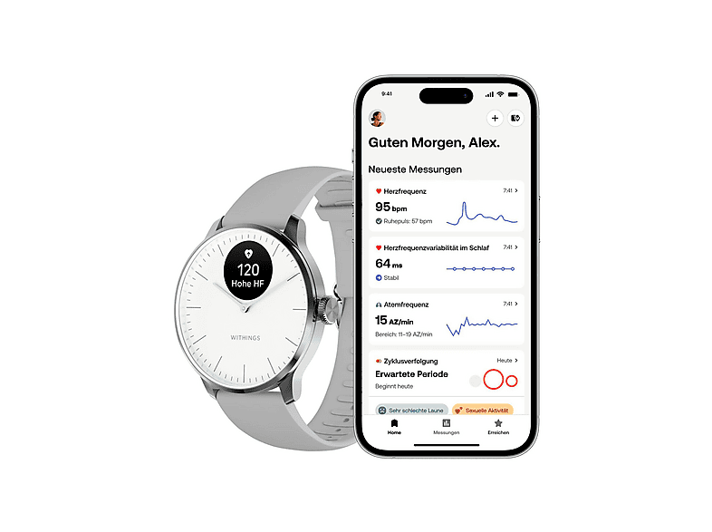 WITHINGS ScanWatch Light — Smartwatch, Oro, Acero inoxidable (ref. 135700641), vista 8
