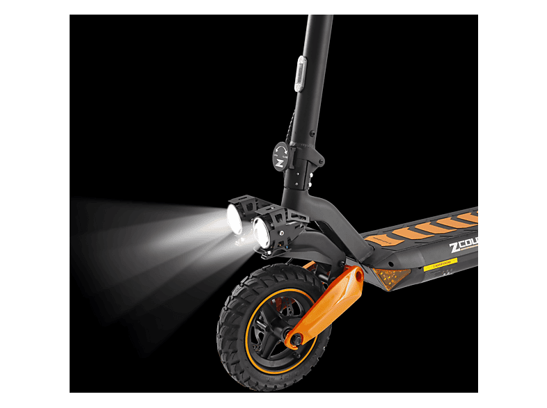 ZWHEEL Zcougar Plus — Patinete eléctrico, Pot. máx. 1600 W, Carga máx. 120 kg, 20000 mAh, Negro, vista 4