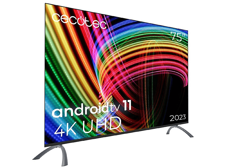 CECOTEC LED A3 séries ALU30075 — TV LED 75", Multicolor, UHD 4K, ARM CA55, Smart TV