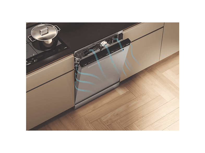 WHIRLPOOL MaxiSpace W7F HS51 X — Lavavajillas libre instalación 60 cm, 15,0 servicios, 8,0 programas, 60 cm, Acero inoxidable, vista 7